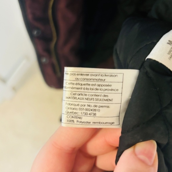 Garage Maroon Leather and faux fur Parka Winter Coat - Picture 10 of 16